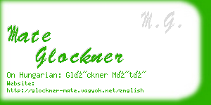 mate glockner business card